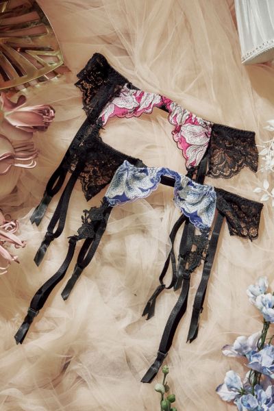 Lyrical Lace Embroidery Garter / リリカルレースエンブロイダリー